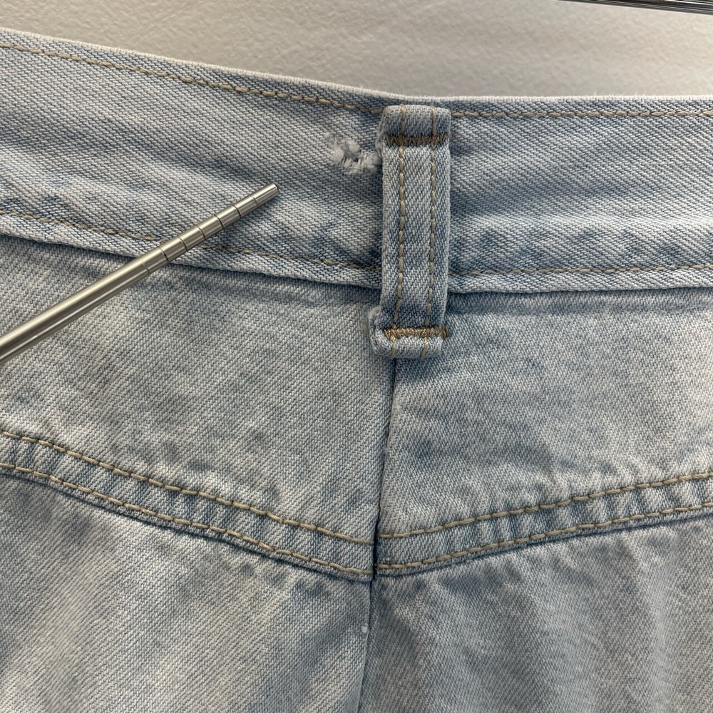 Vintage 80s Candie's Denim Skirt High Waist Midi Light Wash Waist 26" SEE FLAWS - Picture 8 of 16